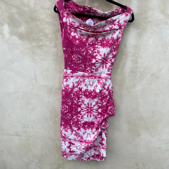 La Petite Robe di Chiara Boni Pink Melania Dress Cutout Off Shoulder Sheath - Picture 7 of 14